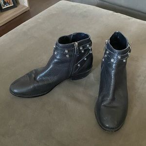 Black Leather Booties